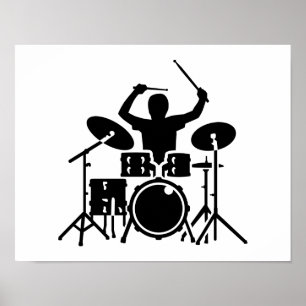 Poster Tambours de batteur de bande