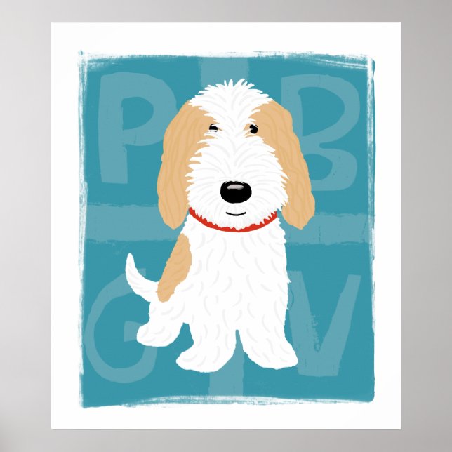 Poster Tan & Blanc PBGV (Devant)
