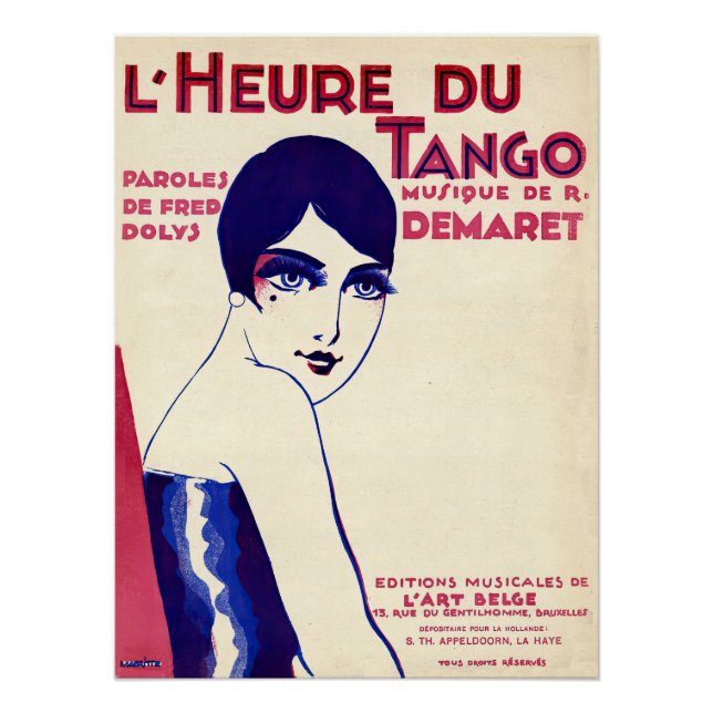 Poster Tango dans les années 1920 (Devant)