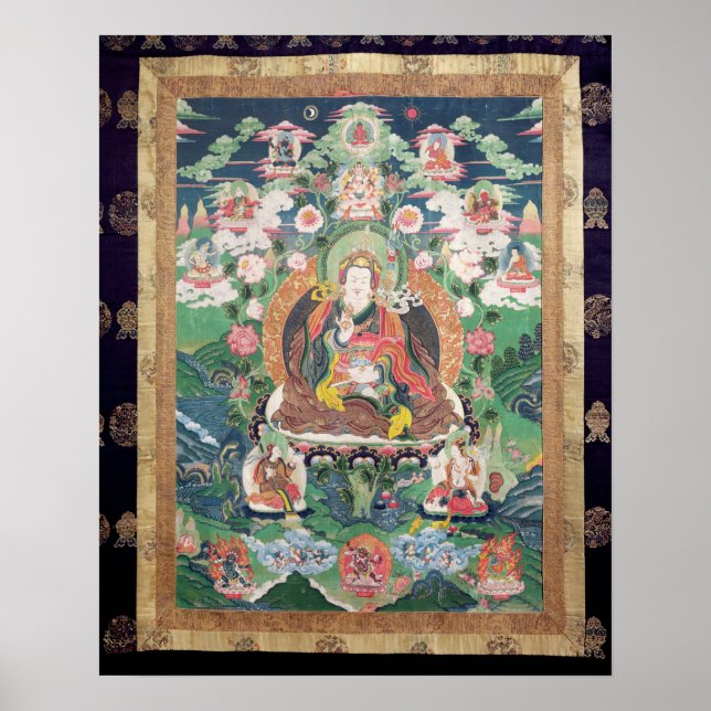 Poster Tanka of Padmasambhava, c.749 AD (Devant)
