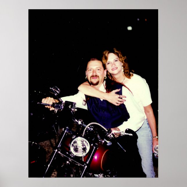 Poster Tante Sharon sur une Harley (Devant)