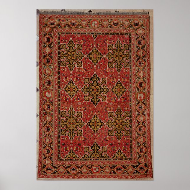 Poster Tapis Anatolien Star Ushak, 1585 (Devant)
