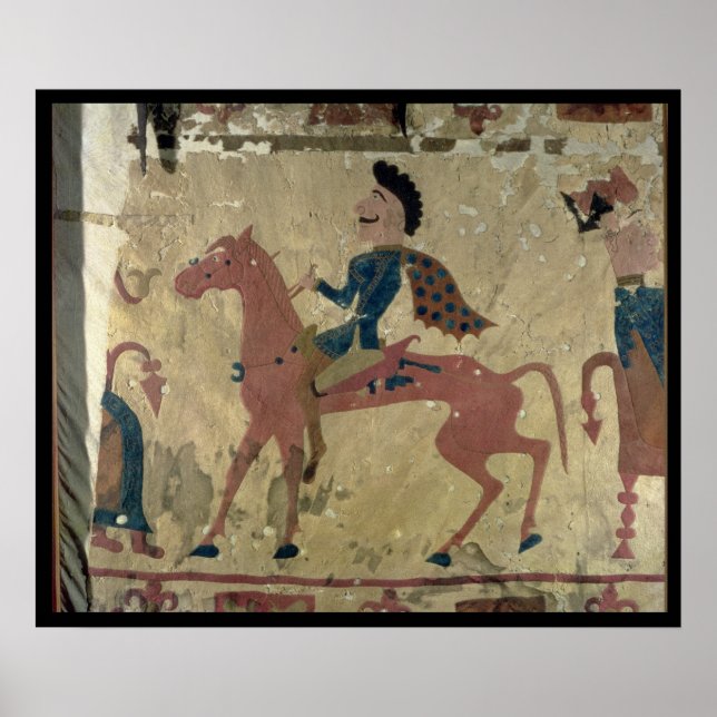 Poster Tapis représentant un guerrier monté (Devant)