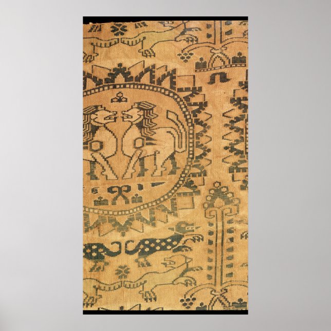 Poster Tapisserie, Asie de l'Ouest, 7ème siècle (Devant)
