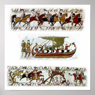 Poster Tapisserie de Bayeau XIe siècle
