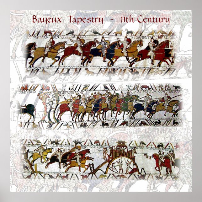 Poster Tapisserie de Bayeux 11e siècle (Devant)