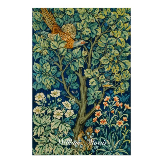 Poster Tapisserie de faisan - William Morris (Devant)