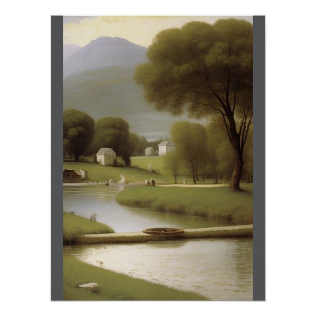 Poster Tapisserie murale en bois (Devant)