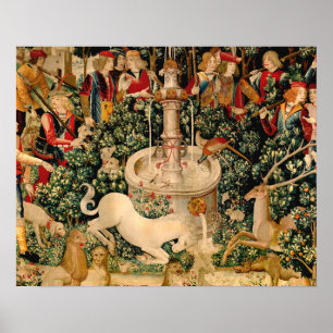 Poster Tapisseries de la Licorne Légende Mythe Art Médiév