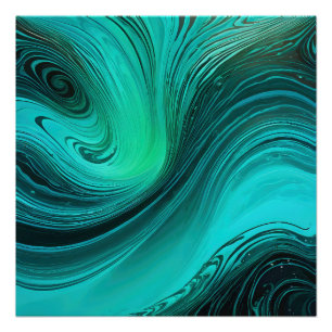 Poster "Tarifa" Bleu des vagues