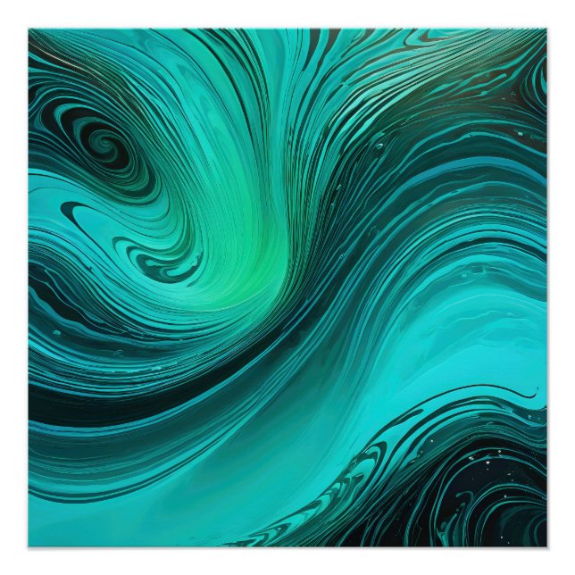Poster "Tarifa" Bleu des vagues (Devant)