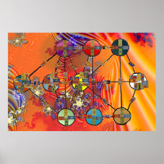 Poster Tarot Qabbalah de WG Grey