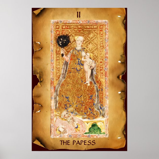 POSTER TAROTES DE RENAISSANCE ANTIQUE 2 / LA PAPIE (Devant)