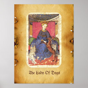 Poster Tarots antiques /Cartes de cour allemandes/Reine d