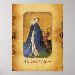 Poster Tarots antiquités /Cartes de cour allemandes/Dame 