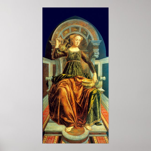 POSTER TAROTS DE RENAISSANCE ANTIQUE 14 / TEMPÉRANCE (Devant)