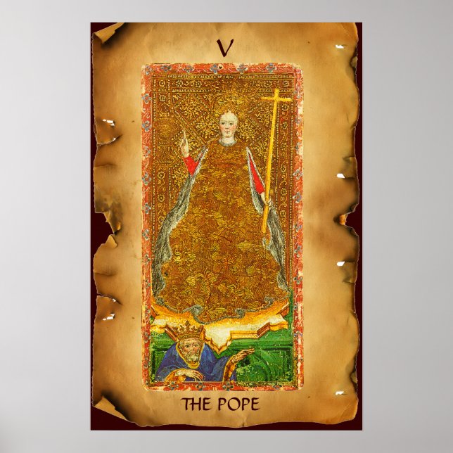 POSTER TAROTS RENAISSANCE ANTIQUES V / LE PAPE (Devant)