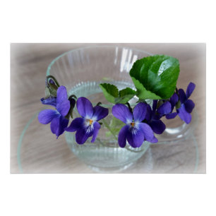 Poster tasse de violettes