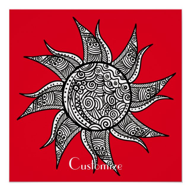Poster Tatouage de henné Sun Thunder_Cove (Devant)