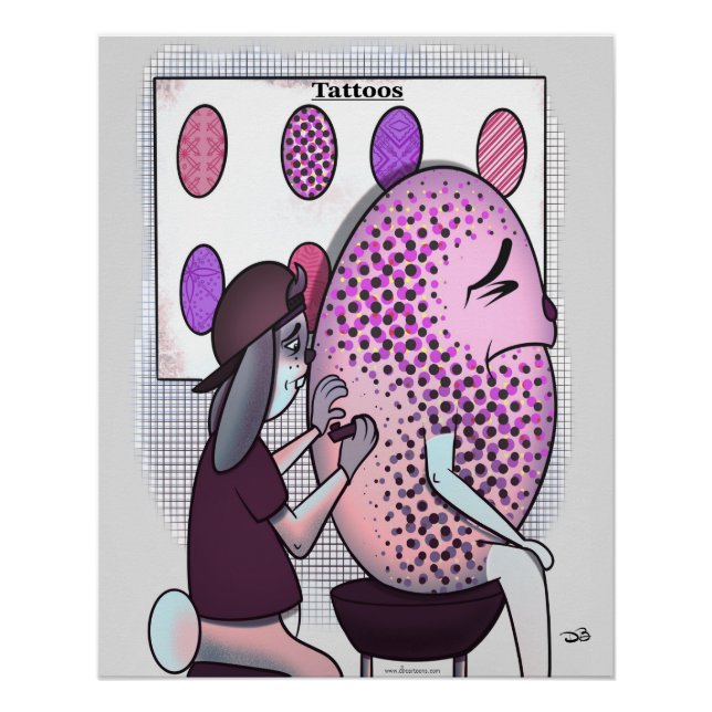 Poster Tatouages sur l'oeuf de Pâques (Devant)