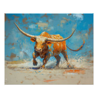 Taureau De Chargement Avec Couleurs Vibrantes