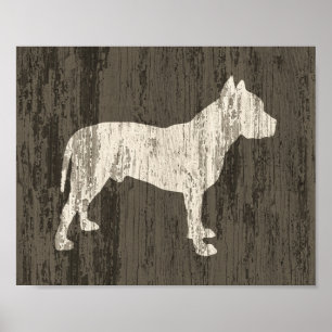 Poster Taureau Russe Art Chien Imprimer