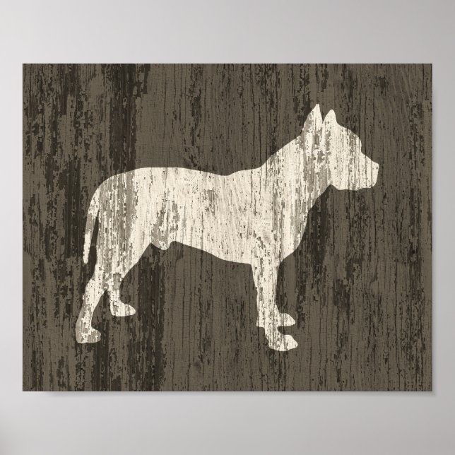 Poster Taureau Russe Art Chien Imprimer (Devant)