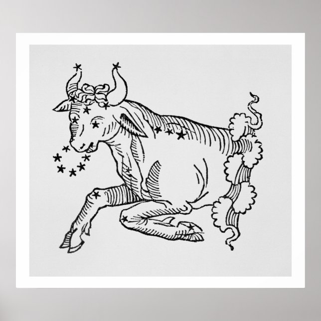 Poster Taurus (le Taureau) une illustration de "Poétique (Devant)