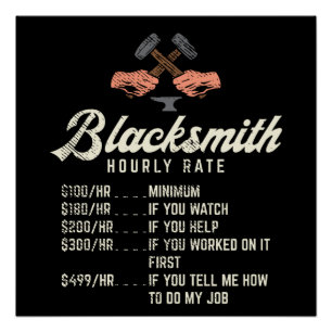 Poster Taux horaire Blacksmith