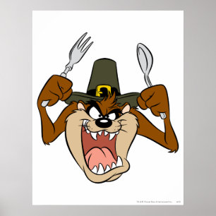 Poster TAZ™ Pèlerin Thanksgiving en couleur