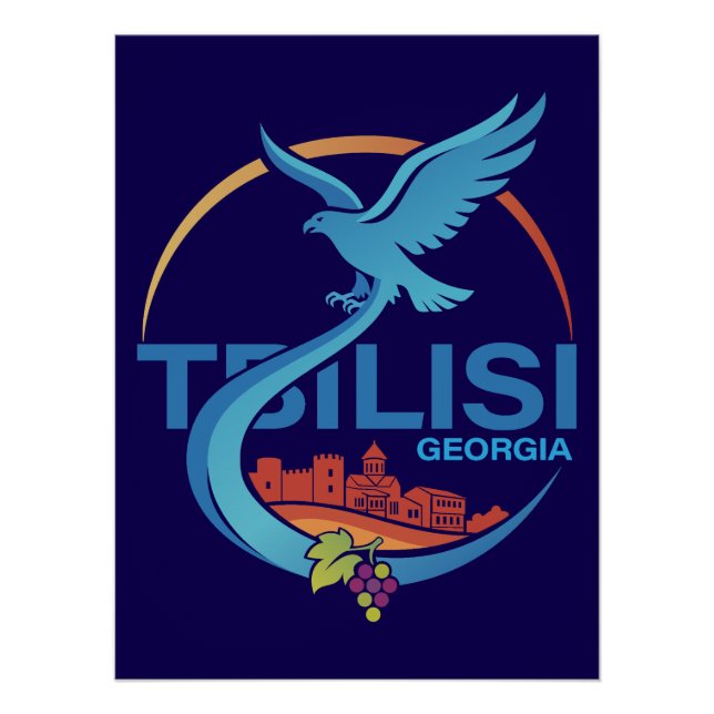Poster Tbilissi Géorgie Europe orientale (Devant)