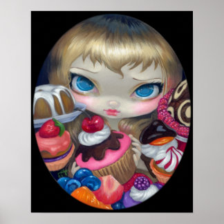Poster Tea Party Treats ART PRINT Alice in Wonderland