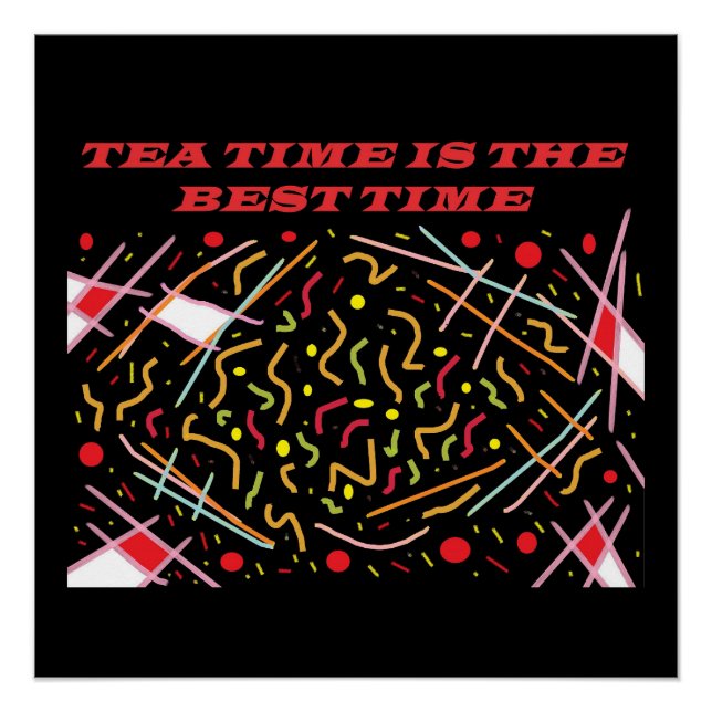 Poster Teatime est le meilleur temps art design peintures (Devant)