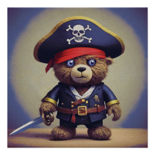 Poster Teddy Bear Pirate