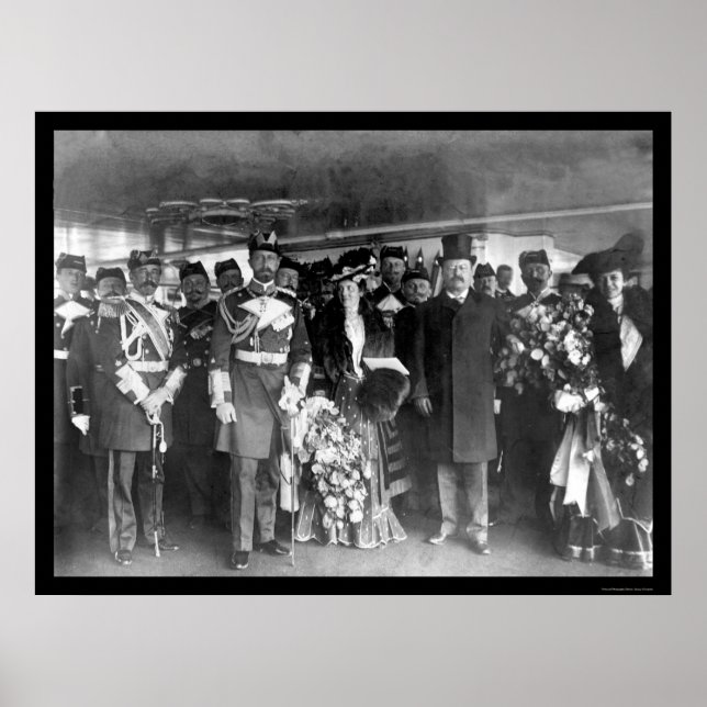Poster Teddy Roosevelt et le prince Henry 1902 (Devant)