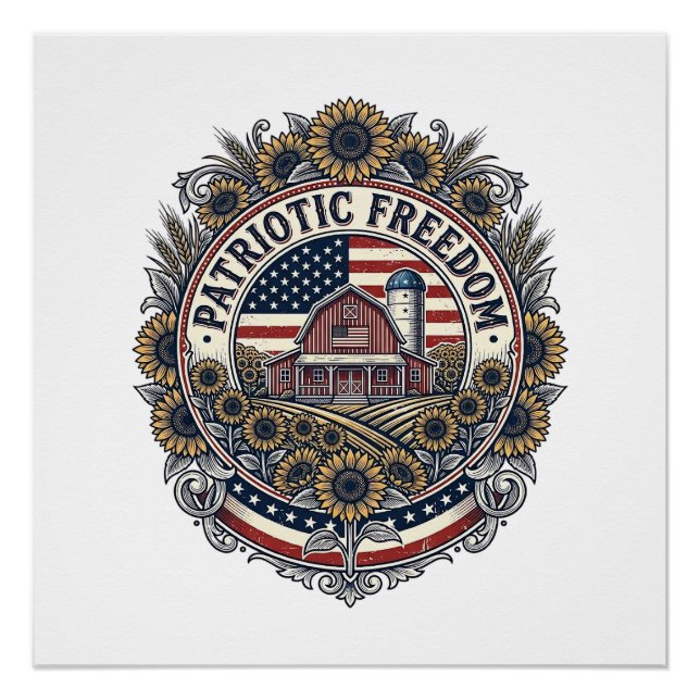 Poster Tee-shirt graphique vectoriel de la ferme de tourn (Devant)