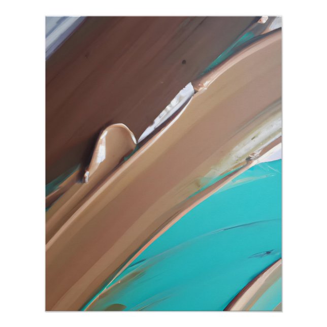 Poster Teinte Terreuse de Téâl et Texture Abstraite d'Arg (Devant)