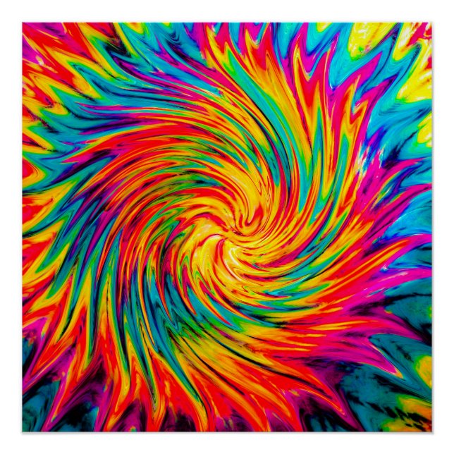 POSTER TEINTURE LIE VENT ABSTRAIT (Devant)