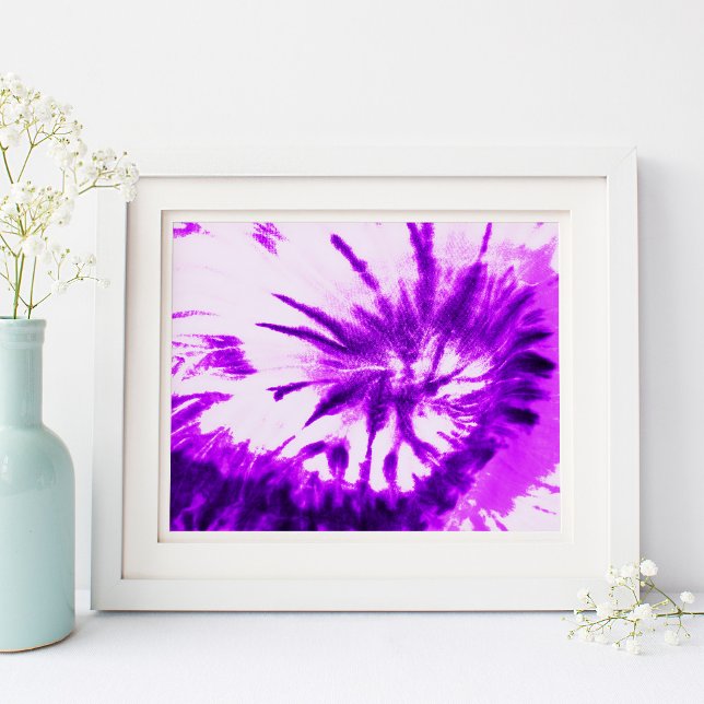 Poster Teinture Tie Dye Violet (Purple Tie Dye Poster)