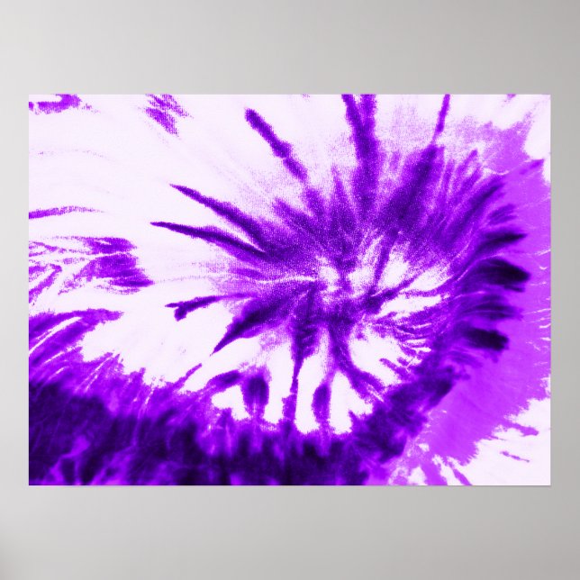 Poster Teinture Tie Dye Violet (Devant)