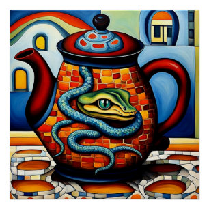 Poster Tekanne Dyr 8