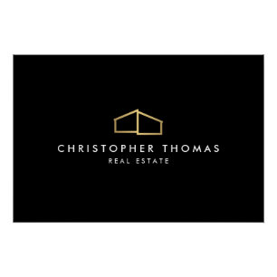 Poster Téléchargement du logo Black/Gold de Modern Home R