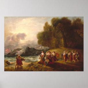 Poster Telemachus & Calypso Benjamin West Fine Art