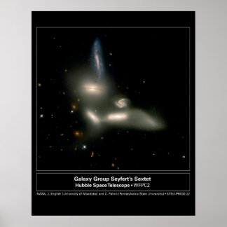 Poster Télescope Galaxy Group Sextet Hubble