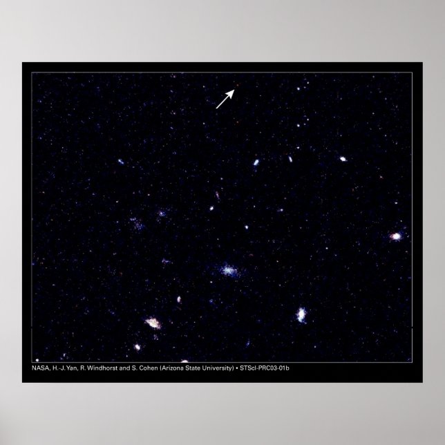 Poster Télescope Lointain Galaxies Hubble (Devant)