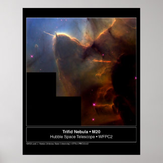 Poster Télescope Trifid Nebula M20 Hubble Photo