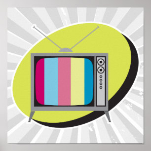 Poster télévision rétro