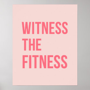 Poster Témoin L'Exercice De Fitness Citation Rose