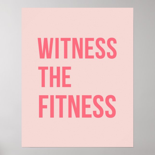 Poster Témoin L'Exercice De Fitness Citation Rose (Devant)