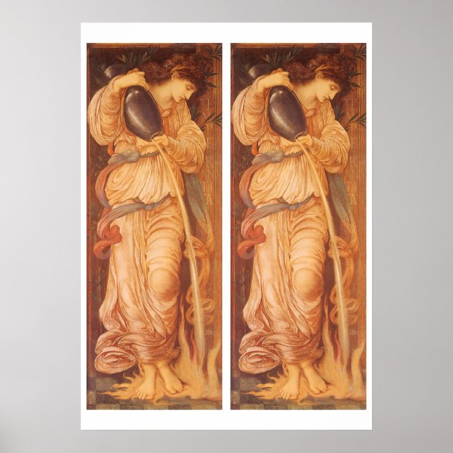 Poster Temperantia par Sir Edward Coley Burne-Jones (Devant)